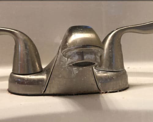 Bathroom Faucet before cleaning