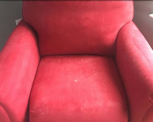 Recliner before cleaning