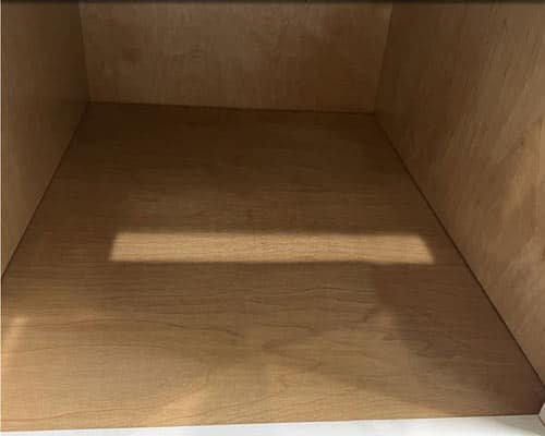 Inside Cabinet after cleaning